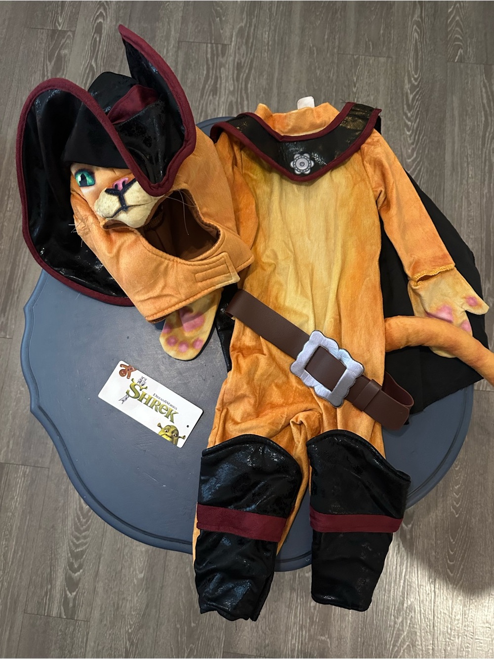 Puss in Boots Plush Kids Costume - Orange Cat Outfit with Cape